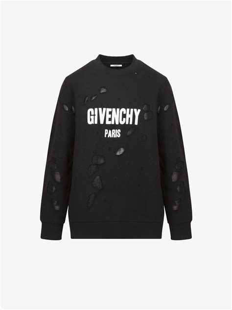 givenchy satin sweatshirt|sweatshirt Givenchy paris destroyed.